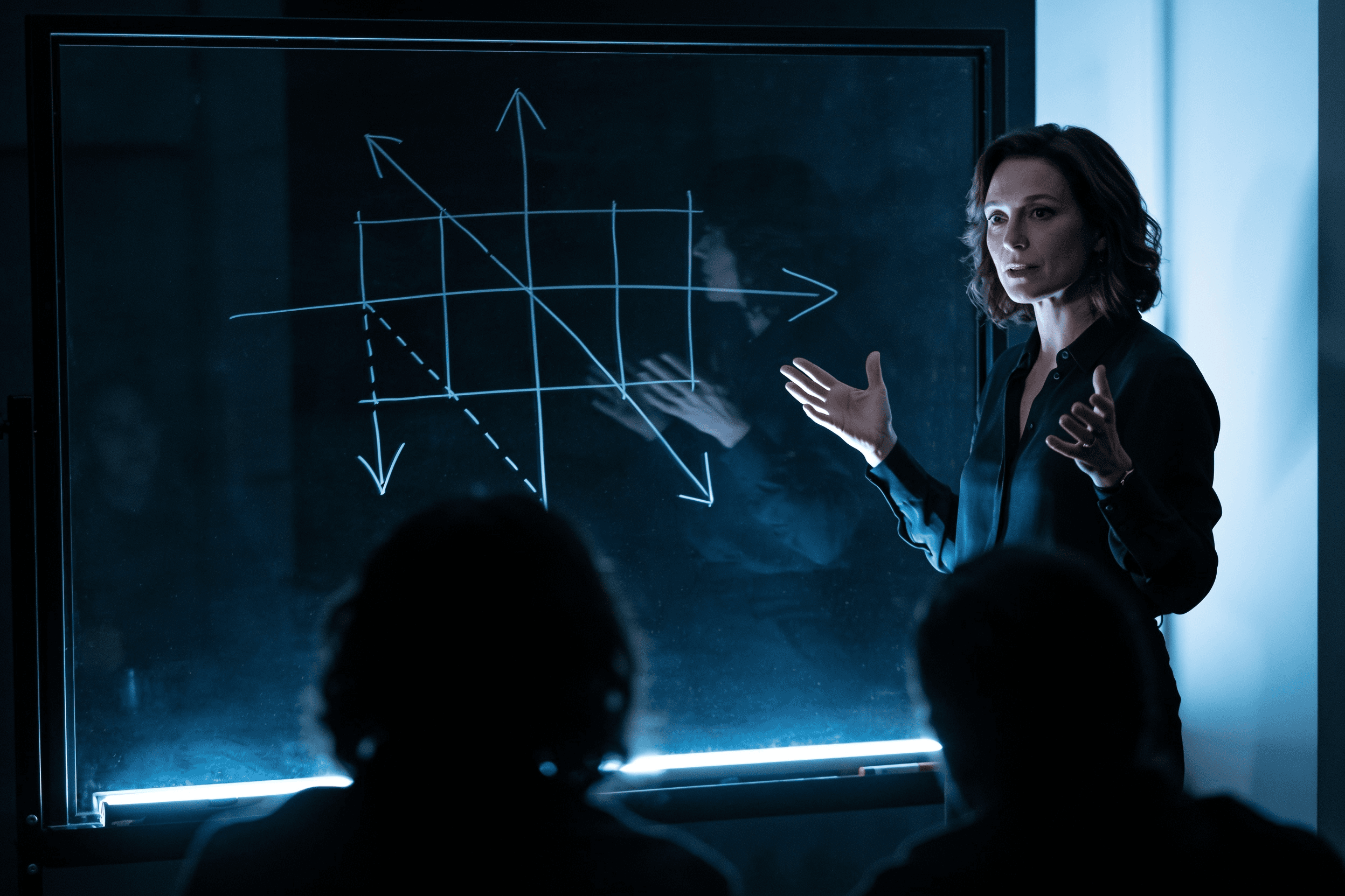 Mentoría en vivo con panel de diagramas