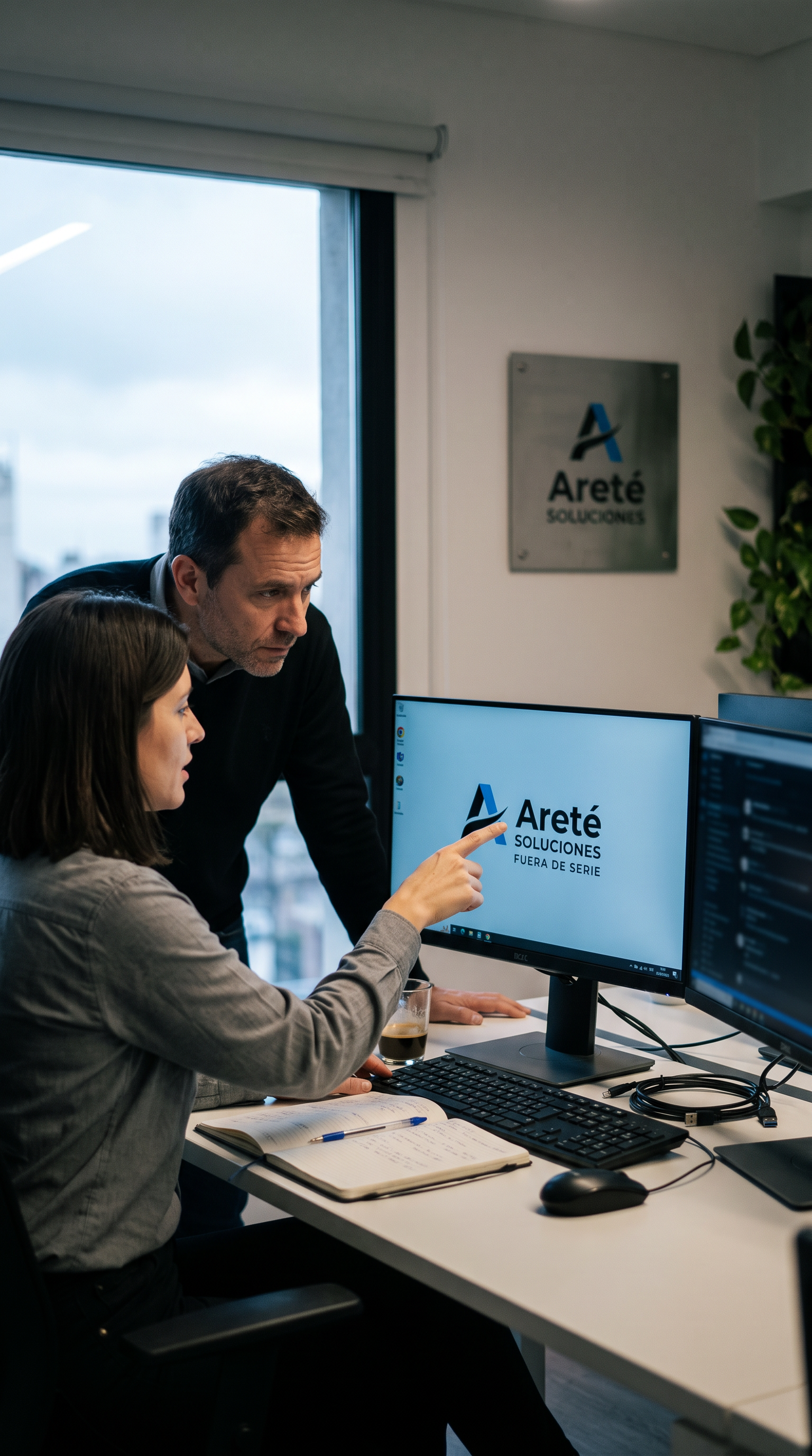 Reunión de seguimiento post-implementación con cliente de Areté